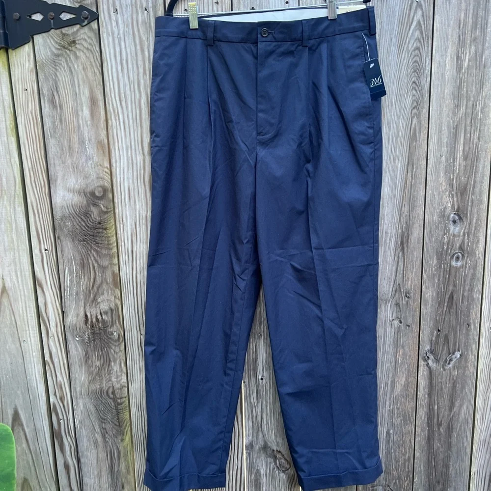 BROOKS BROTHERS 346 Navy Blue Pants Slacks Mens 36x30 NWT NEW